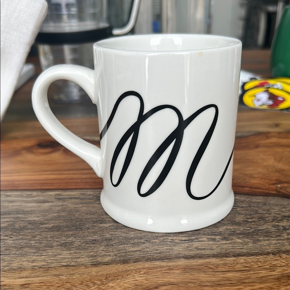 Black and White Mug with letter “M”
